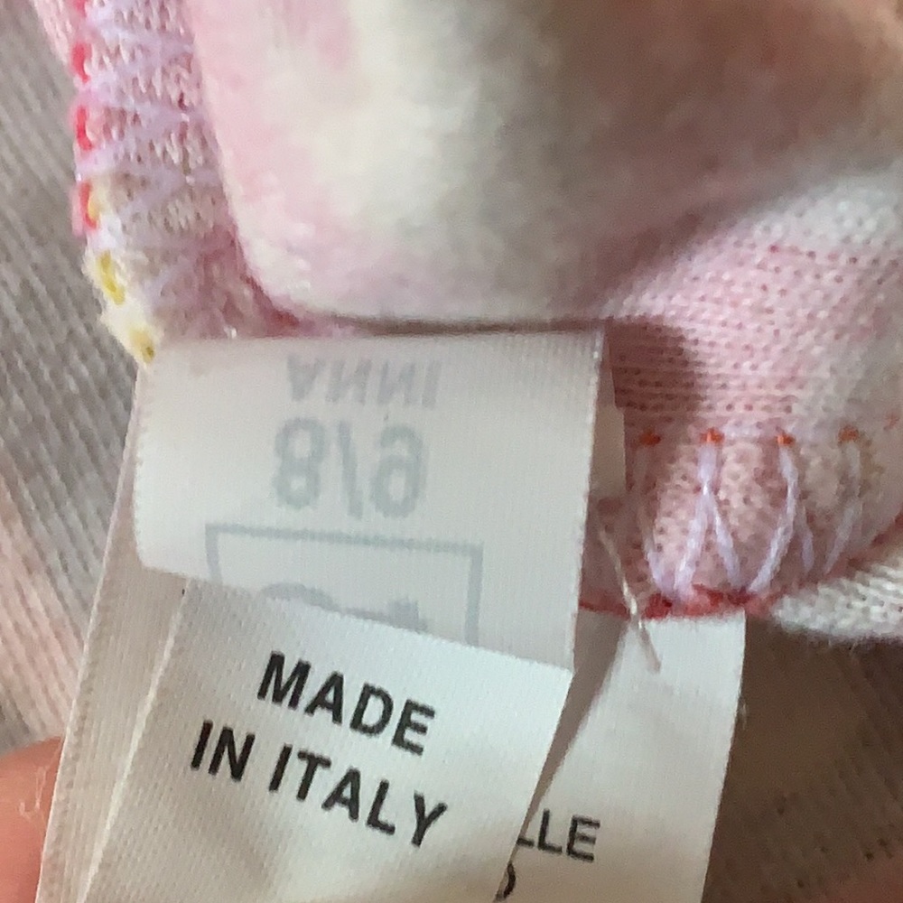 Moschino Junior Flower Orange Red Long Sleeve Zip Shirt Sz Girls 8 - Picture 15 of 15